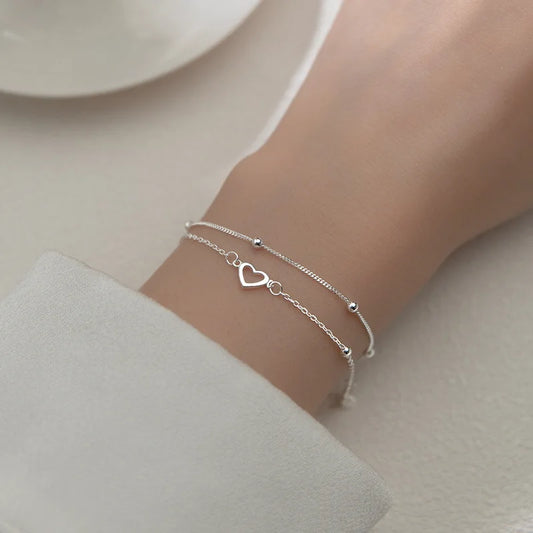 double heart bracelet​