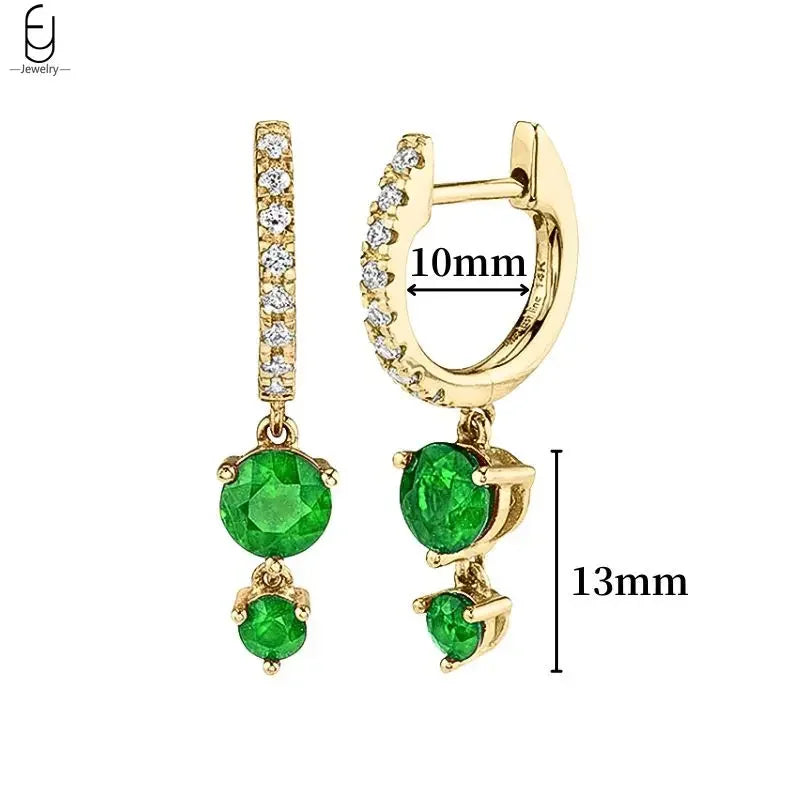 green hoop earrings​