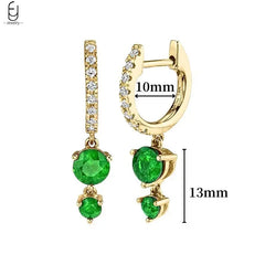 green hoop earrings​