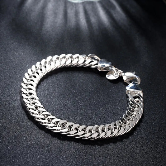 ladies silver chain bracelets​