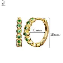 green hoop earrings​