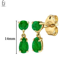 green hoop earrings​