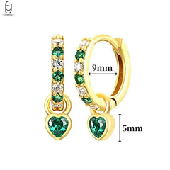 green hoop earrings​