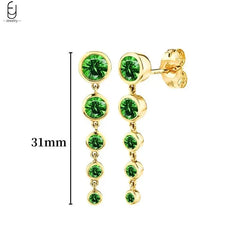 green hoop earrings​