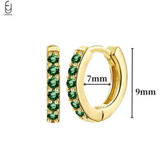 green hoop earrings​