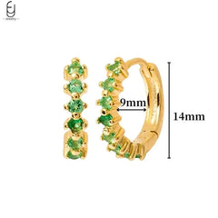 green hoop earrings​