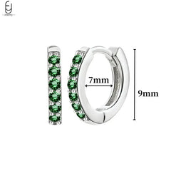 green hoop earrings​