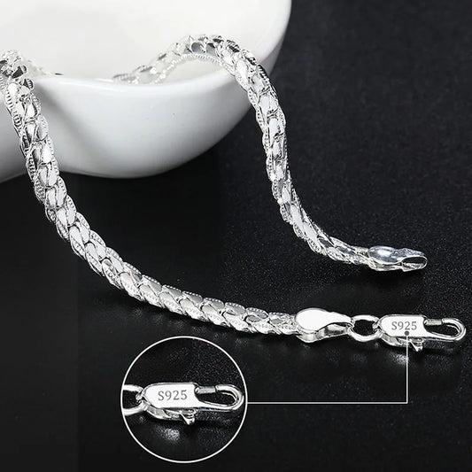 ladies silver chain bracelets​