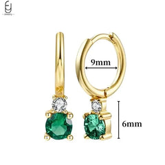 green hoop earrings​