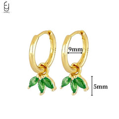 green hoop earrings​