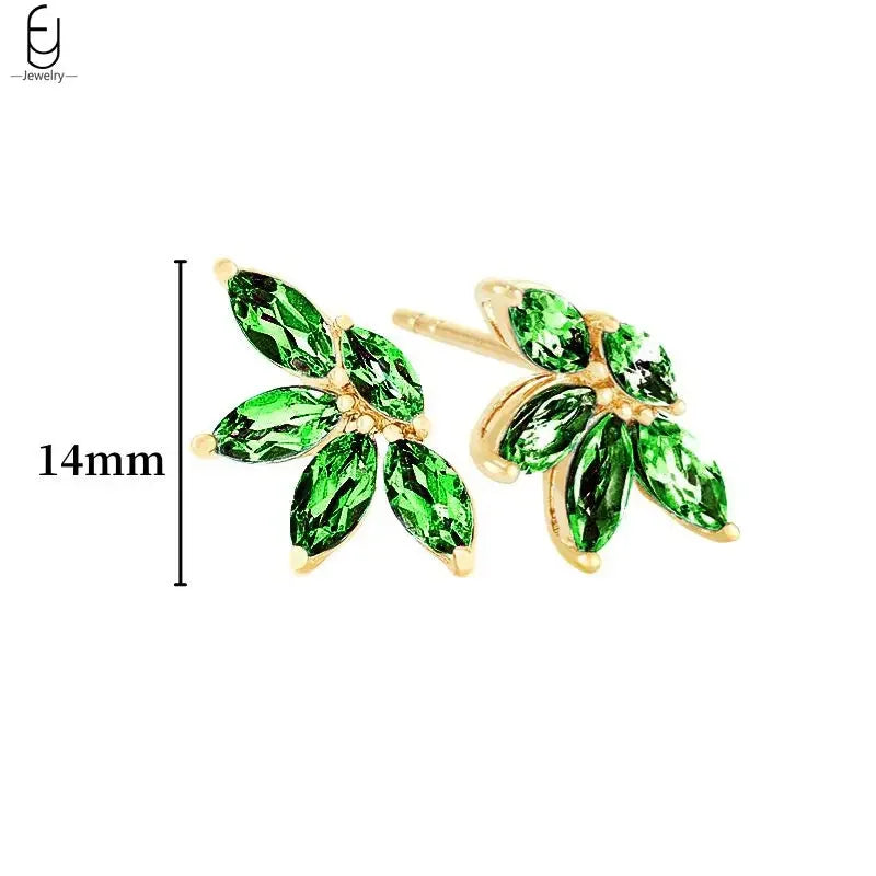 green hoop earrings​