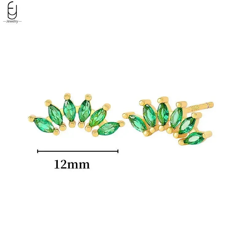 green hoop earrings​