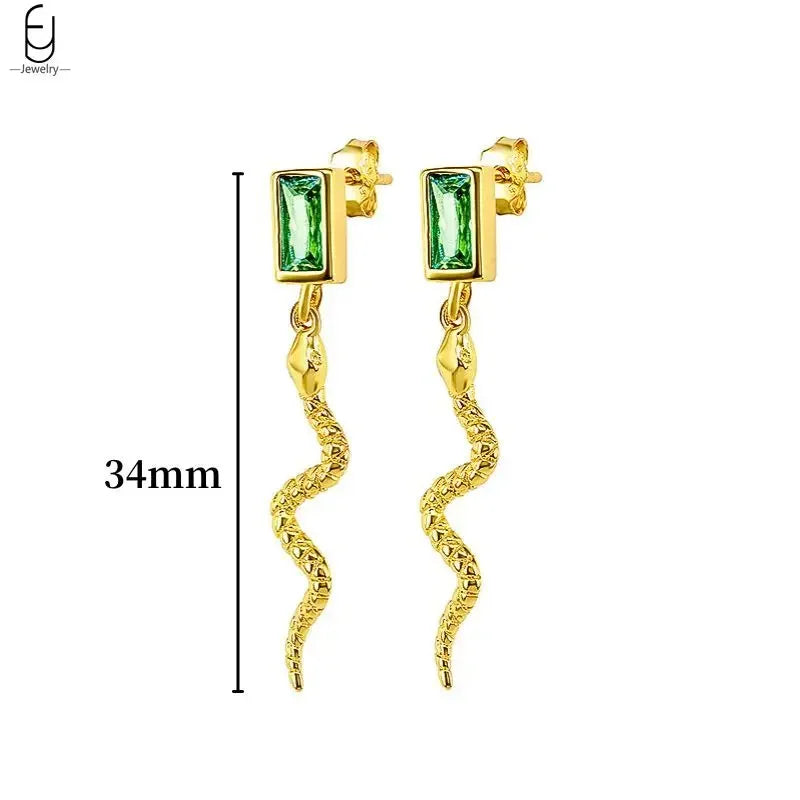 green hoop earrings​